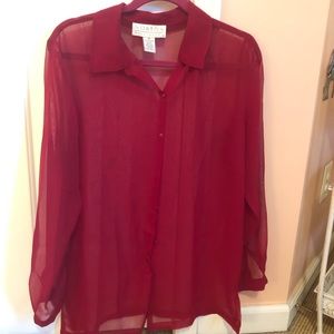 SHEER RED SHIRT!!